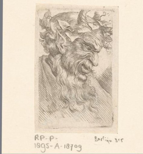 Mask with laurel wreath