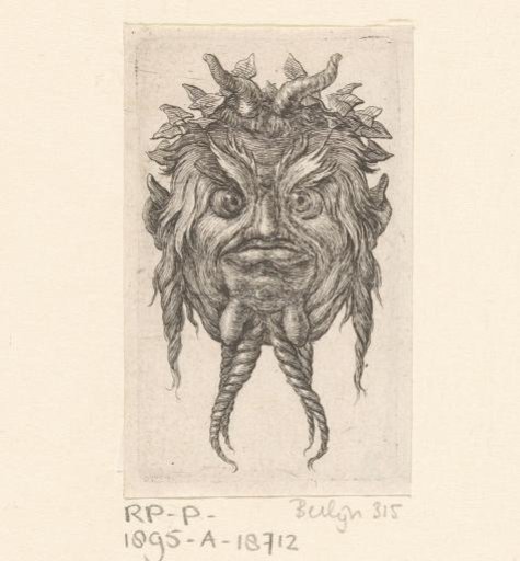 Mask with horns and beard
