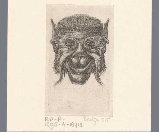 Mask with ram's horns