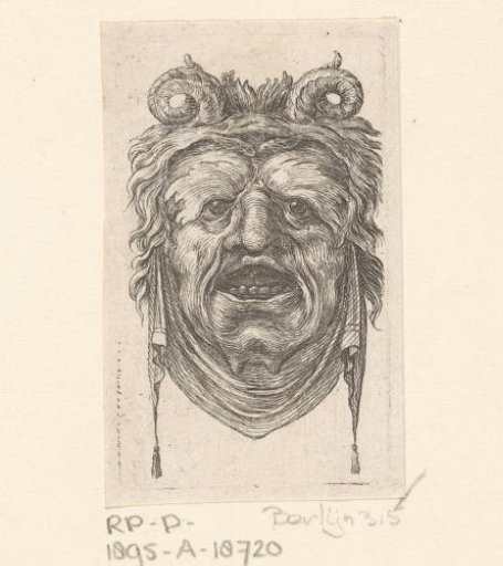 Mask with ram's horns