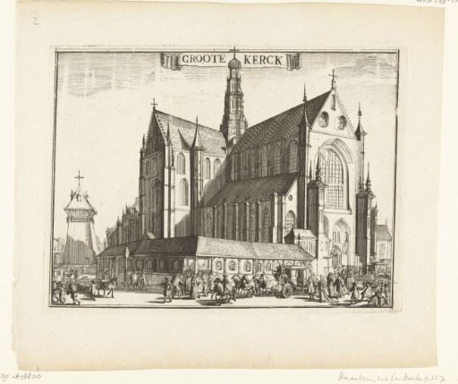 View of the Great or Saint Bavo's Church in Haarlem