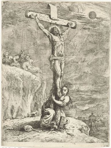 Christ on the Cross, Mary Magdalene Embracing the Cross