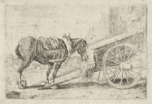 Horse by a cart