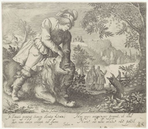 Samson and the lion