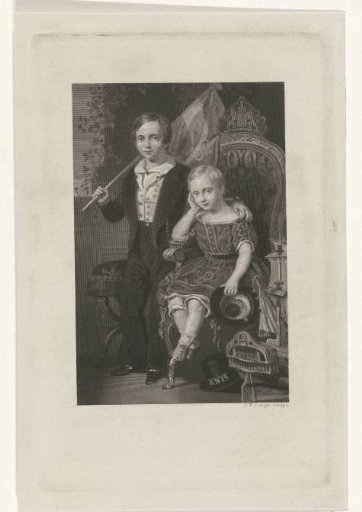 Double portrait of William of Orange, Crown Prince of the Netherlands, and Prince Maurice of Orange-Nassau
