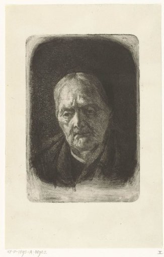 Head of an Old Woman with a Black Cap and Cloth around Her Shoulders