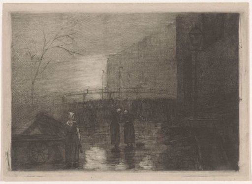 City view in misty weather