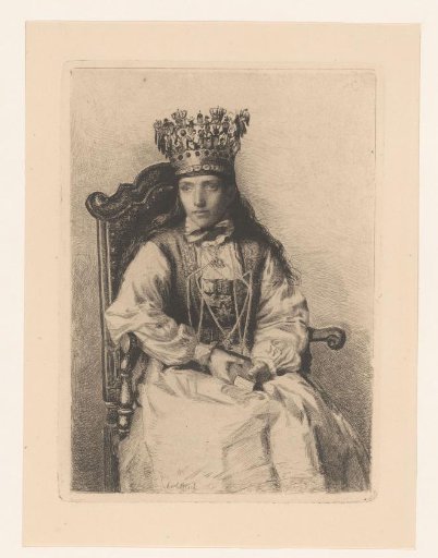 Norwegian bride with a bridal crown