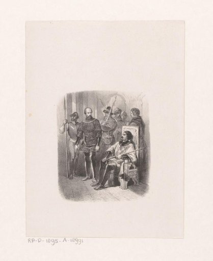 Men in Armor and a Monk