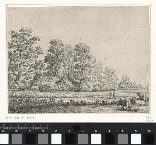 Farm with a milkmaid