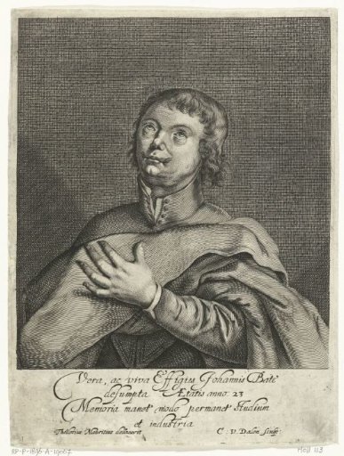 Portrait of writer John Bate aged 23