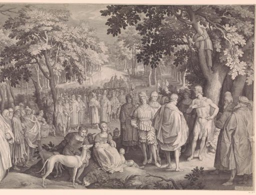John the Baptist Preaching to the Crowd