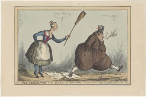 Satirical Print on the Separation of the Netherlands and Belgium, 1830