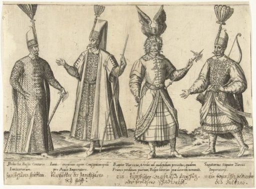 Costumes of Ottoman soldiers around 1580