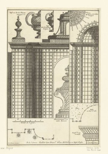 Half of a Latwerk Pavilion with Details