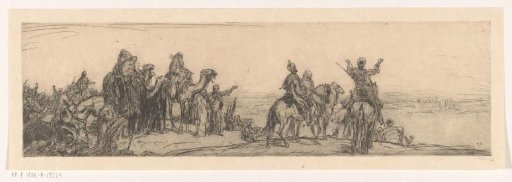 Caravan at a city