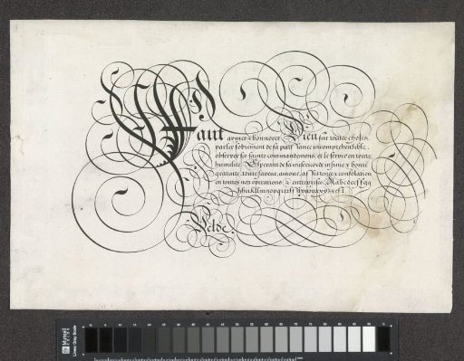 Writing specimen: Faut aymer (...)