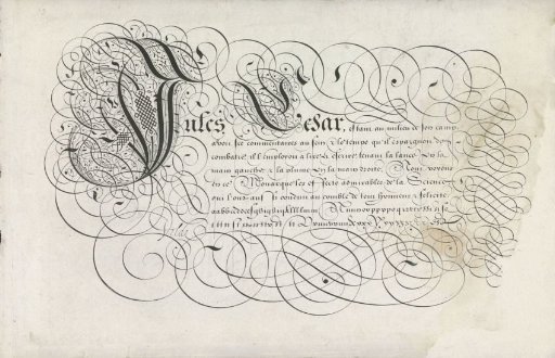 Writing specimen: Julius Caesar