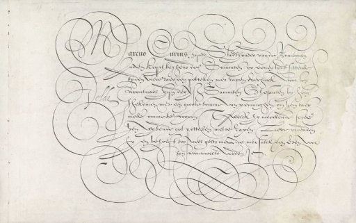 Writing specimen: Marcus Curius (...)