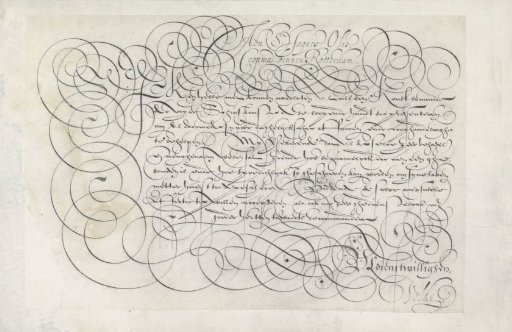 Design for a writing specimen: To St. James of Lisbon (...)