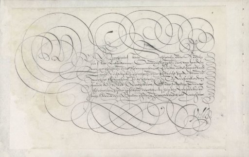 Design for a writing specimen: The Burgomasters (...)