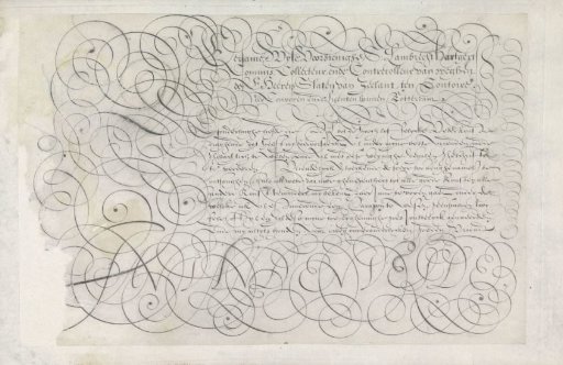 Design for a writing specimen: Honorable, wise and provident (...)
