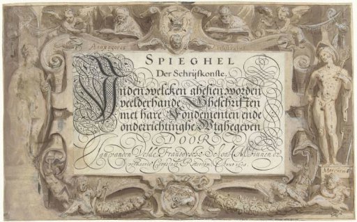 Frame for the Title Page of Jan van de Velde's Spieghel Der Schrijfkonste