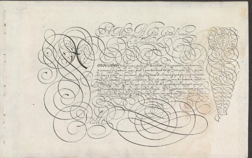 Writing specimen: To Mr. H. Gout