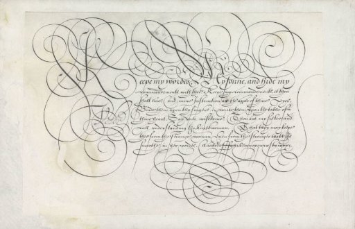 Design for a writing specimen: Keep my words (...)