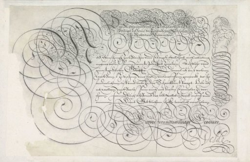 Design for a Writing Sample: Den achtbarem unnd volgelartem (...)