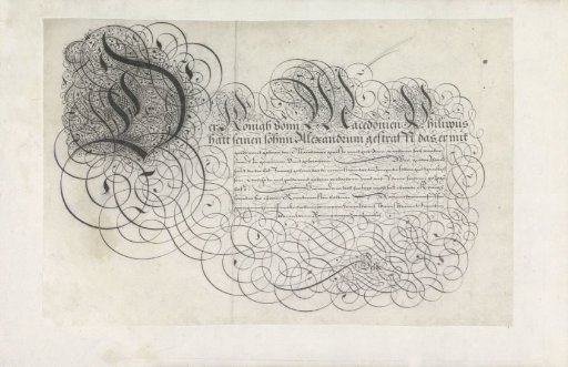 Design for a Writing Sample: Der konigh vonn Macedonien (...)