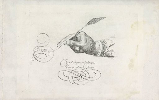 Right hand with a goose quill