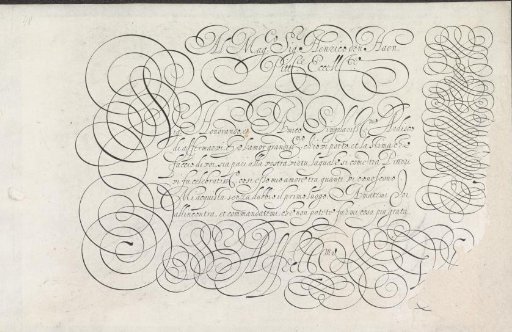 Writing Exemplar: Al mag. sig. Henrico den Haen (...)
