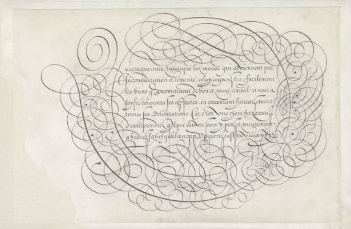 Design of a writing sample: Quiconque aura remarqué (...)