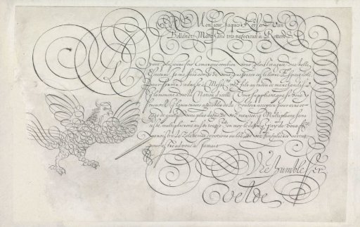 Design for a writing sample: A monsieur Jacques Keyser van Bollandt