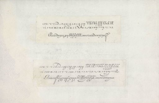 Two designs for writing samples: the Spanish letter