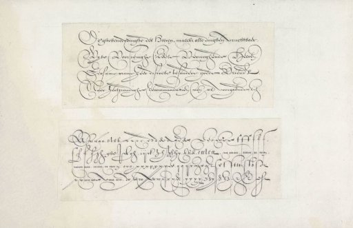 Two designs for writing samples: the bastards and the Dutch running letter