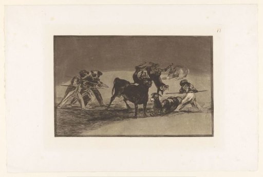 Moors and Donkeys in Combat with a Bull