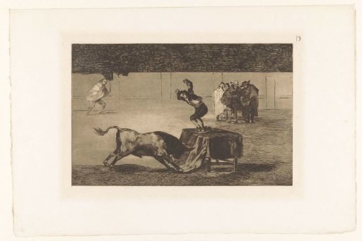 Bullfighter Standing on a Table in the Arena
