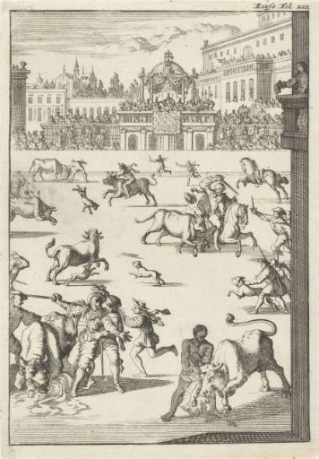 Bullfight in an arena