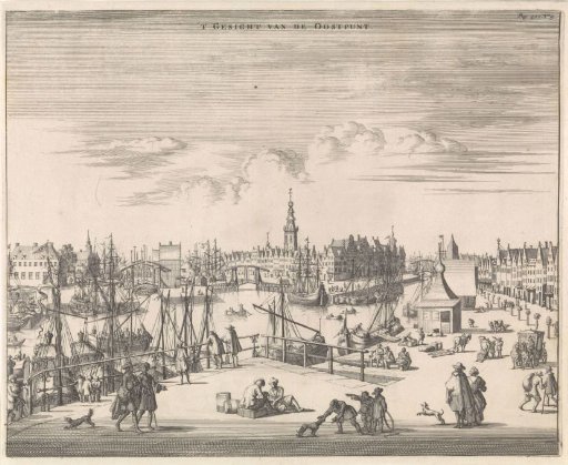 View of the harbour and the city of Middelburg