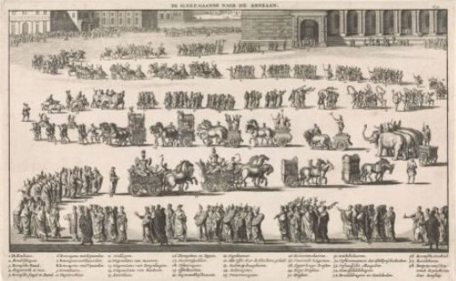 A Festive Roman Procession towards the Amphitheatre