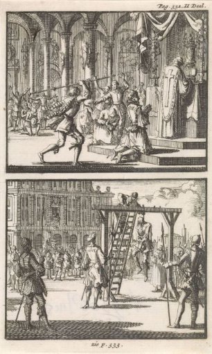 Swissman killed by a Spaniard during Mass / Spaniard hanged on St. Peter's Square in Vatican City