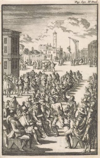 Barber Philippo Martioli whipped in the presence of his colleagues