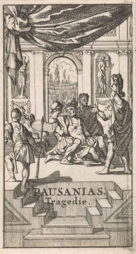 Title page for "Pausanias", in: P. Quinault, Le theatre, part II, 1697