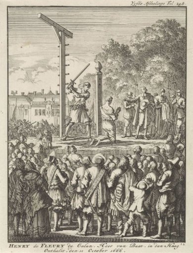Beheading of Henri de Fleury de Coulan Buat in The Hague, 1666