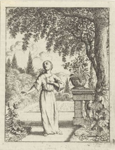 Personified Soul Standing in a Garden