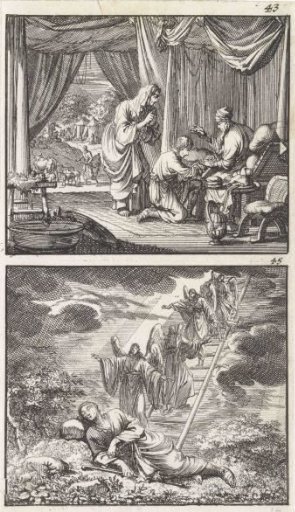 Isaak zegent Jakob / Droom van Jakob