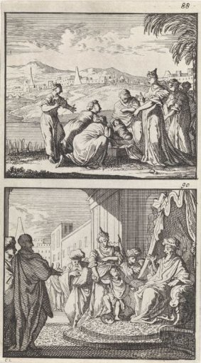 Moses Found by the Daughter of Pharaoh / Moses and the Crown of Pharaoh