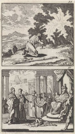 Moses at the Burning Bush / Moses and Aaron Before Pharaoh
